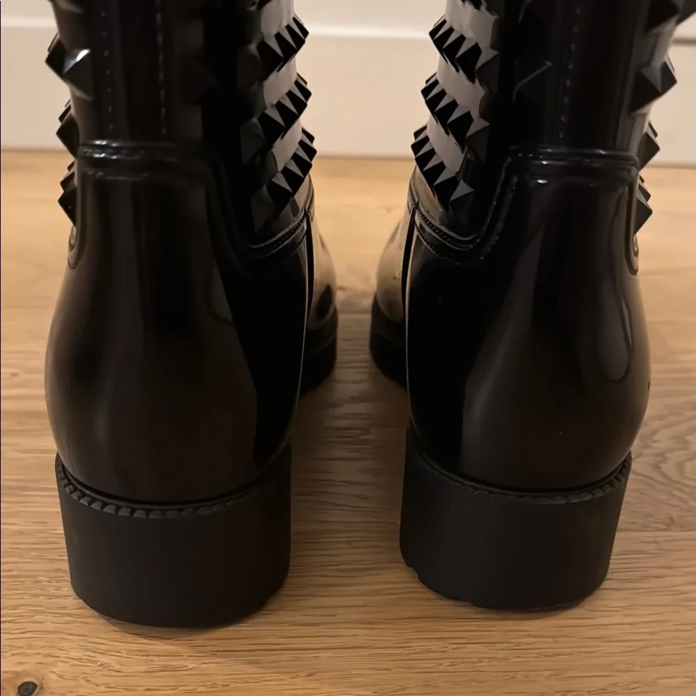 Valentino Rockstud Patent Rain Boots - Picture 8 of 15